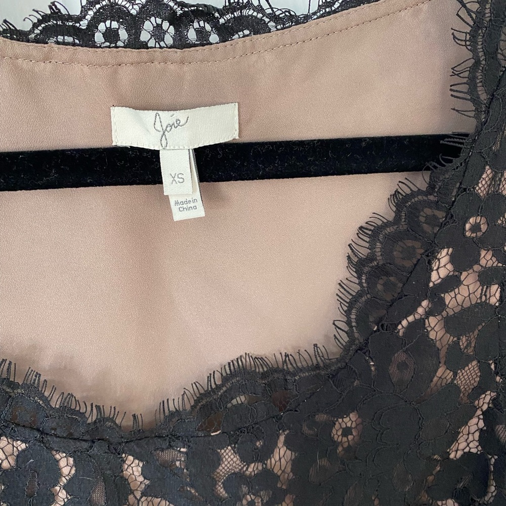 Joie black lace top